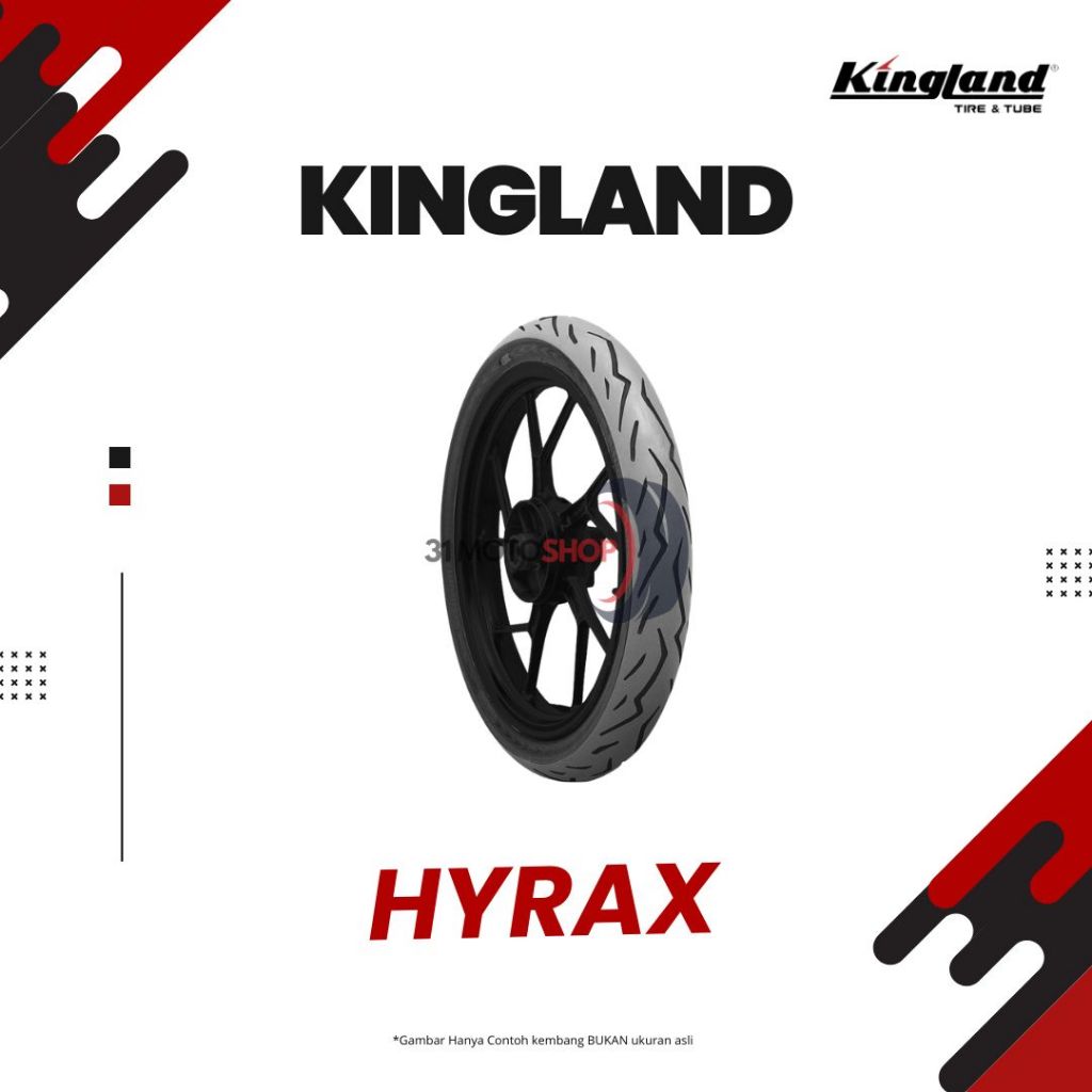 FREE PENTIL Ban Motor Donat Tubeless Kingland King Hyrax Ring 17 80/90 Ban Luar Motor Bebek