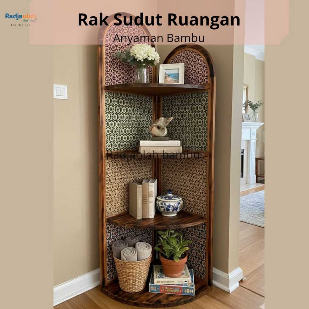 Rak Sudut / Rak Sudut Ruangan / Rak Pojok / Rak Sudut Dinding / Rak Dinding Sudut / Rak Sudut Kamar 