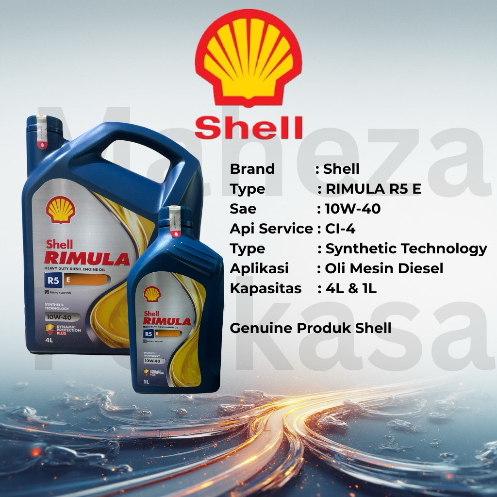 Rimula R5E 10W-40 / Oli Mesin Diesel Rimula R5E / Rimula R5 / Shell Diesel 5L