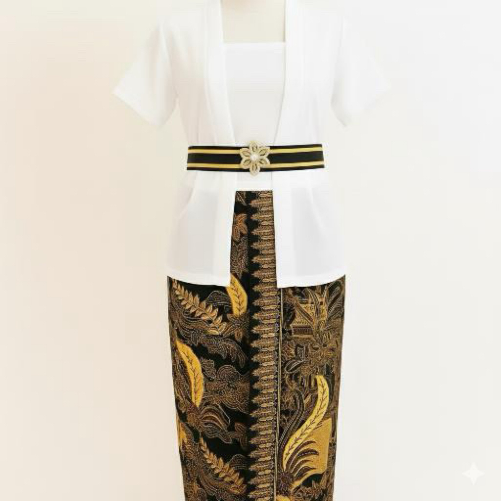 Set Kebaya Bali Bed Kaos Lengan Pendek