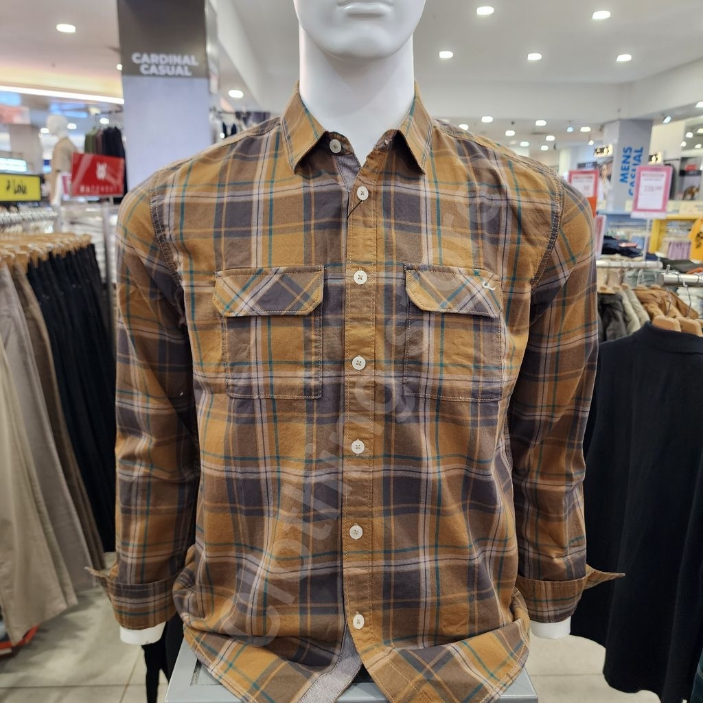 WATCHOUT JEANS ORIGINAL kemeja flanel pria lengan panjang mustard JS303300119