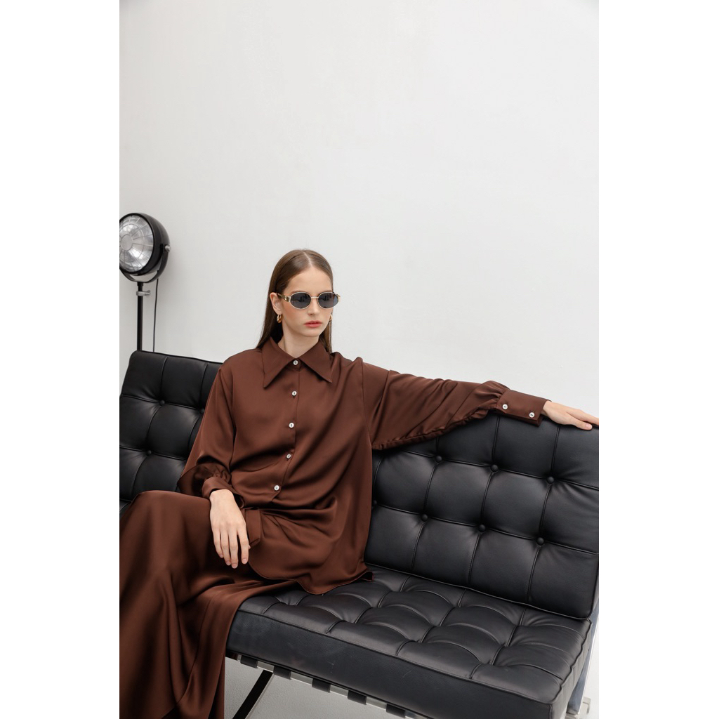 Timeless Shirt Satin Kemeja by HABA - Kemeja Satin