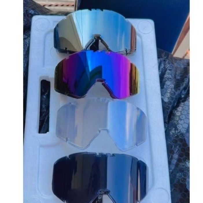 Lensa Goggle / Goggle inko Kaca Mata Goggle Inko Lensa Aja Iridium Silver Plangi Hitam Bening