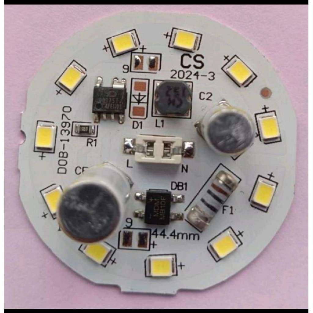 PCB Lampu LED 9Watt (Real) Tinggal pasang Putih