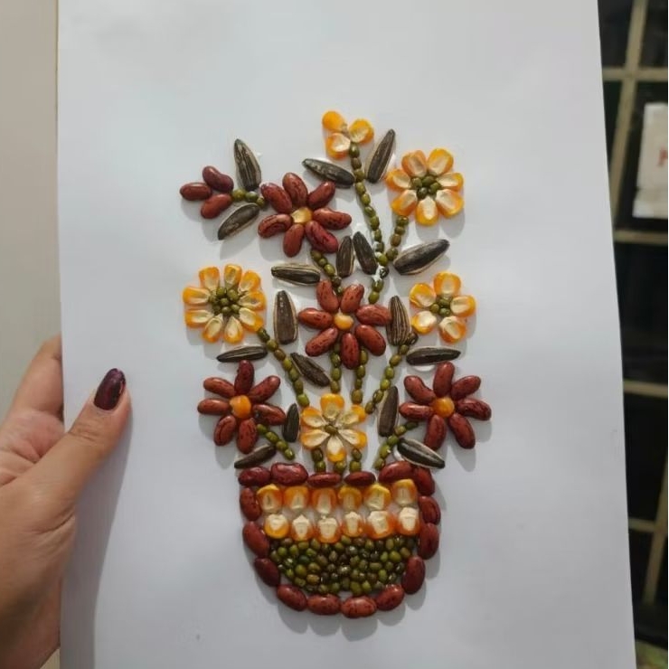 kolase biji bijian bunga dijamin reallpict
