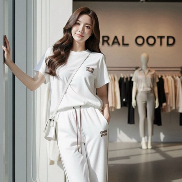 RAL OOTD Sporty Set Korea – Top Bordir + Pants