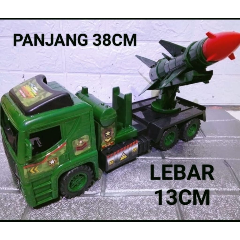 OBRAL LEBAYYY.... MAINAN ANAK-ANAK MOBIL TRUK BESAR MILITER BAWAK RUDAL