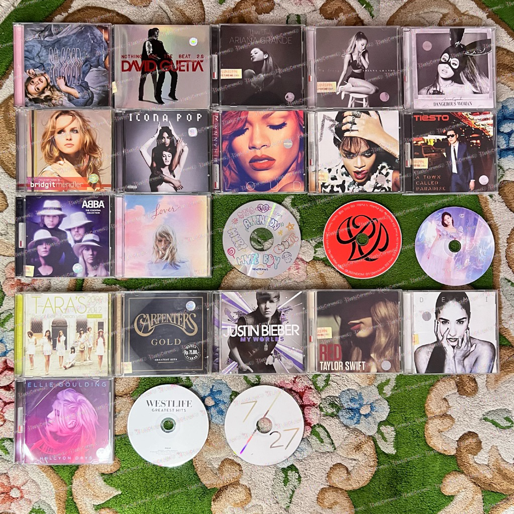 [ BACA DESC ] PRELOVED BORONGAN CD ALBUM MUSIK ZARA LARSSON DAVID GUETTA ARIANA GRANDE BRIDGIT MENDL