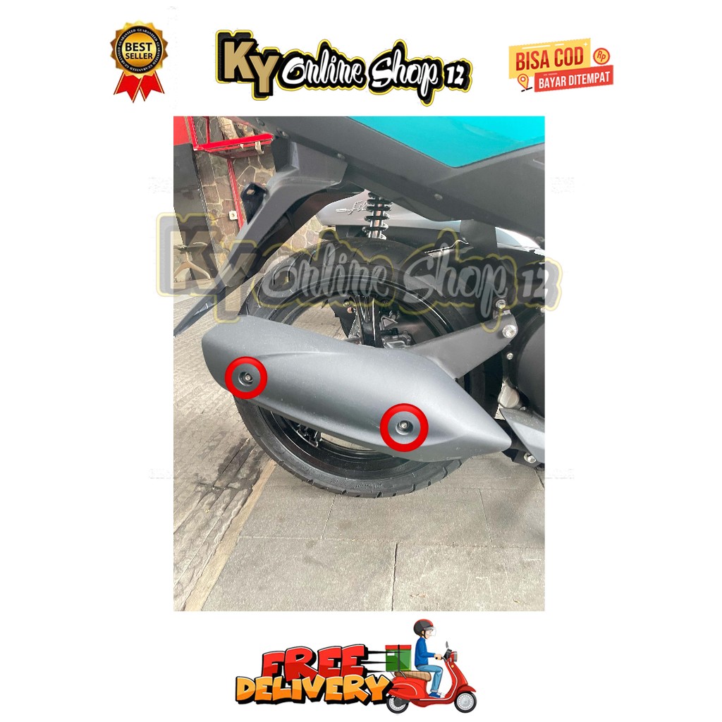 BAUT TAMENG KNALPOT ( 2 BAUT ) MODEL SPIRAL MIO SERIES 115 / 125 M3 J SOUL GT FINO X RIDE GEAR Z S G