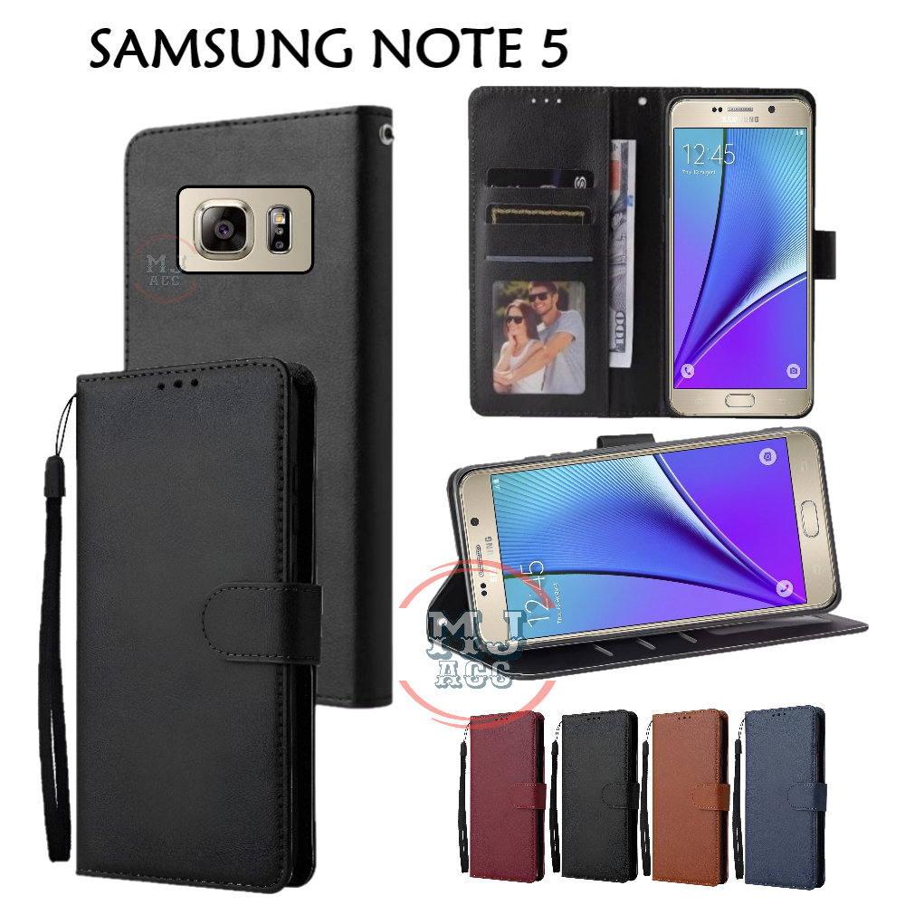 FlipCase Samsung Note 5 Leather Case Wallet Premium Casing Hp SAMSUNG NOTE 5 Cover Ponsel