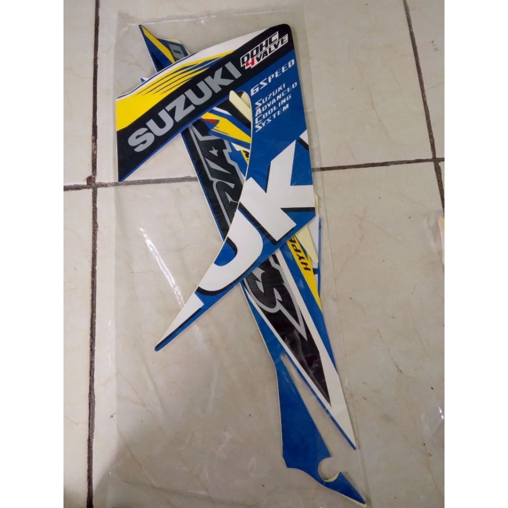 striping satria Fu facelift biru GP