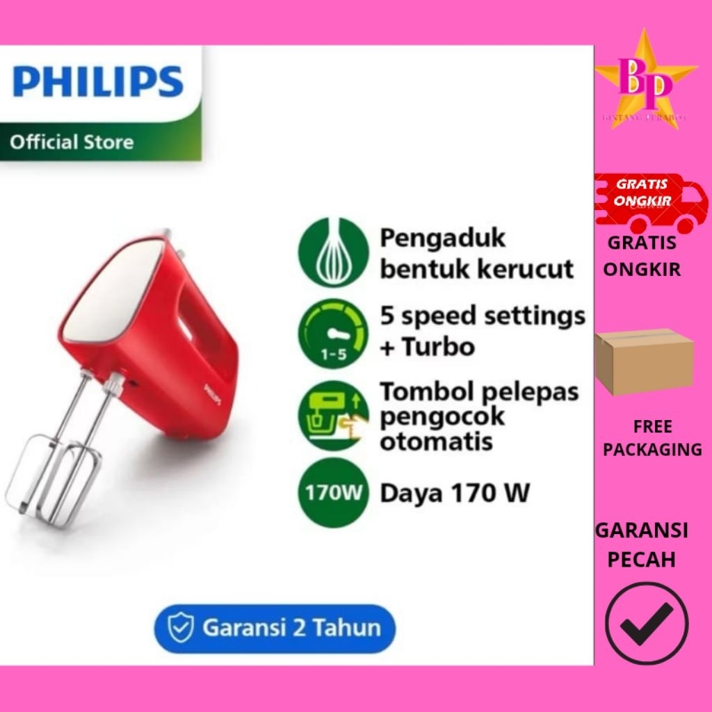 Philips Hand Mixer HR1552 / Mixer Tangan Philips HR 1552