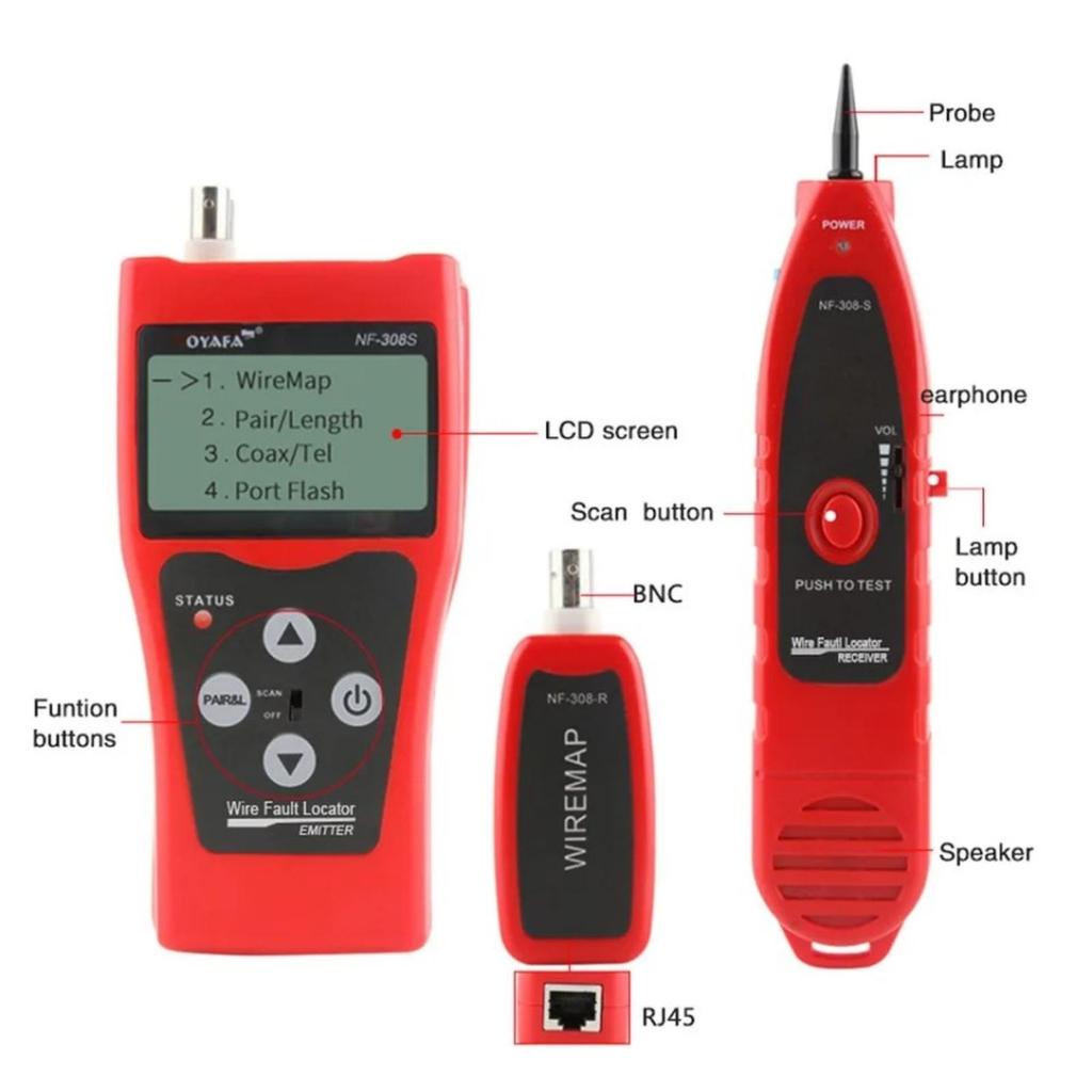 Network Cable Tester Noyafa NF-308S Lan Tester