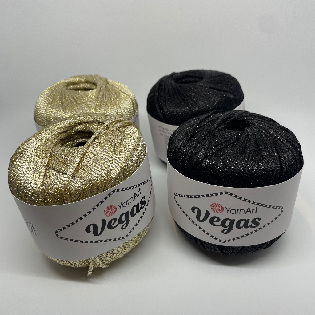 Benang Rajut Metalik YarnArt Vegas - Sparkle Metalik Rayon Ribbon Yarn