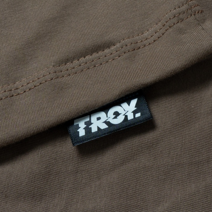 Troy Company Boxy Pocket Oversize Tshirt Maple Brown Basic - Kaos Boxy Pocket Oversize Polos Coklat Maple BKD 2613