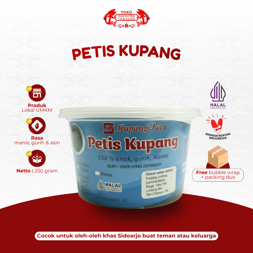 Dua Putra Tanjung Petis Kupang Jaya 250gr Bumbu Rujak Tahu Campur Oleh Oleh Khas Sidoarjo