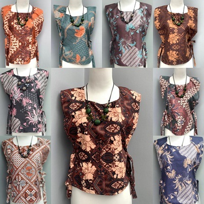 Vest Batik Wanita Outer Batik Kekinian Modern Rompi Batik Cewek Remaja Vest Kerja Kantor Outer Konda