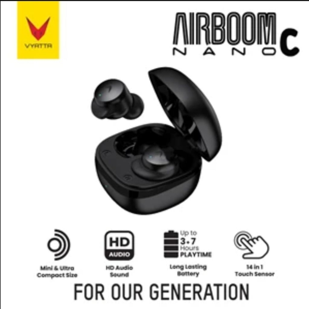 VYATTA AIRBOOM NANO C TWS BLUETOOTH EARPHONE HEADSET SMALL

