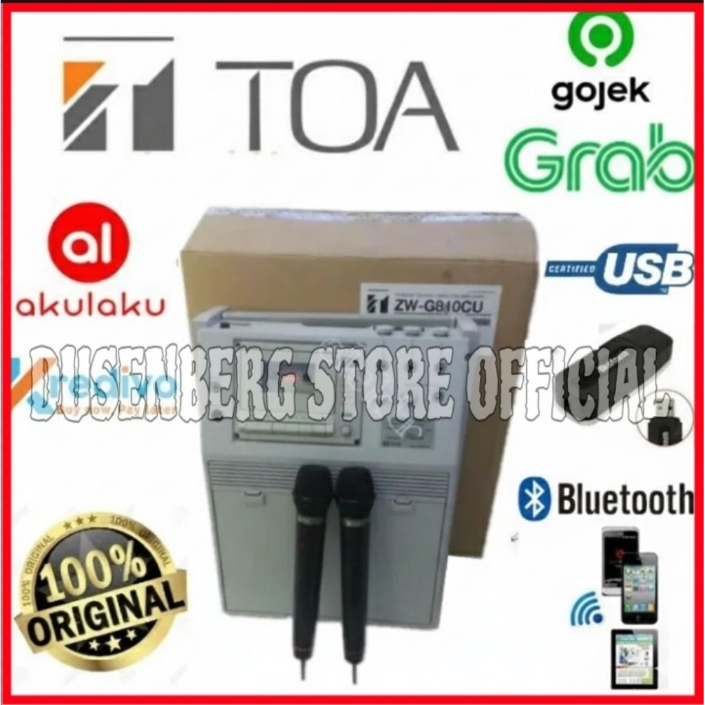 Toa Speaker Mic Wireless ZW-G-810CU Toa Usb Connect Bluetooth ZW-G810