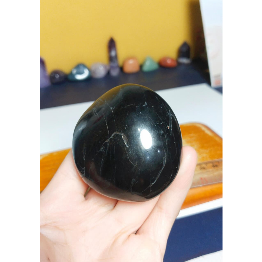 Batu Natural Black Tourmaline palm (24)