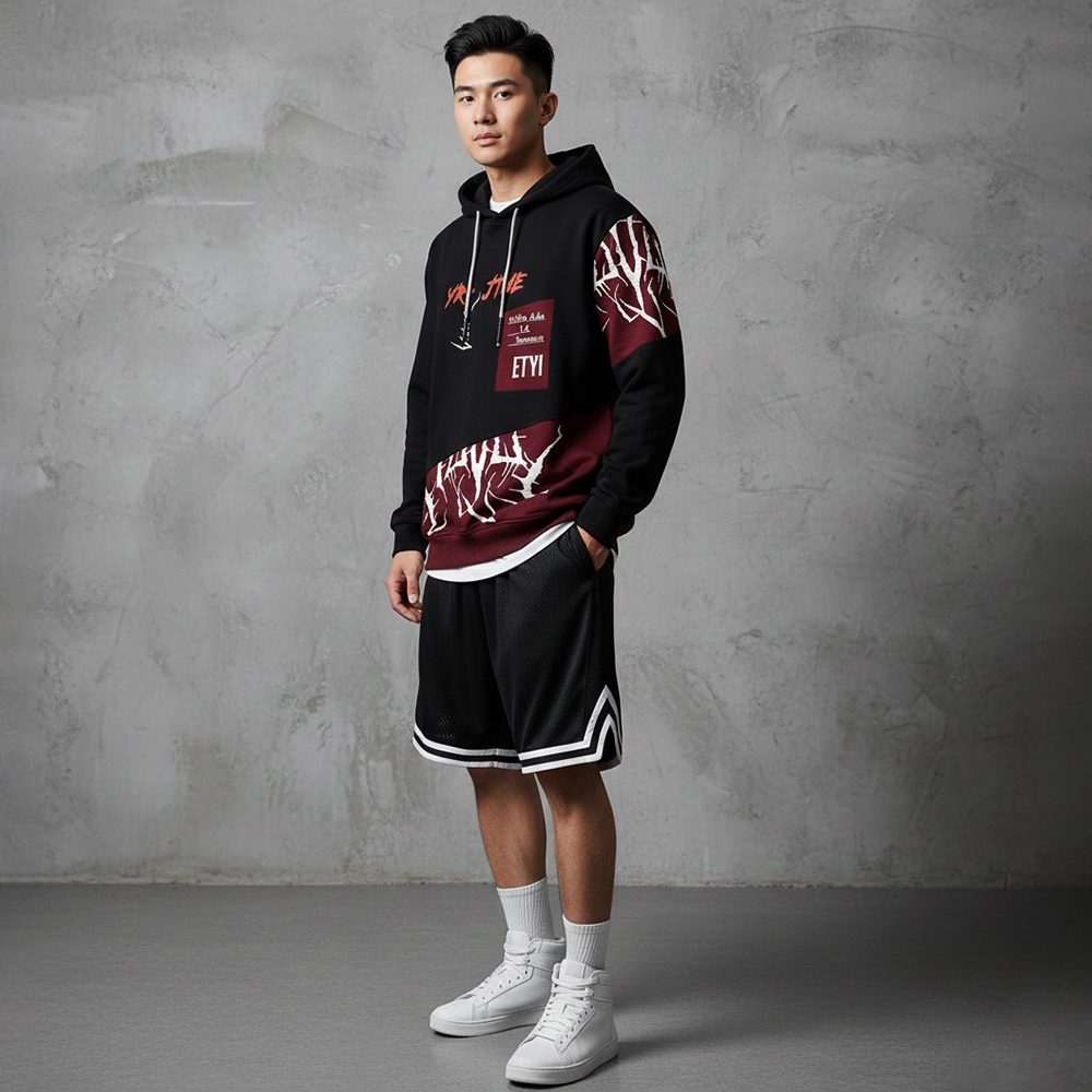 ICHI RO Hoodie Pria JTWE Kombinasi Sweater Hodie Cowok Fleece Jaket Jumper Keren Murah