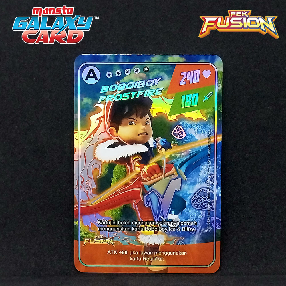 Kartu BoBoiBoy Monsta Galaxy Card BoBoiBoy Frostfire 2 Varian Pek Fusion