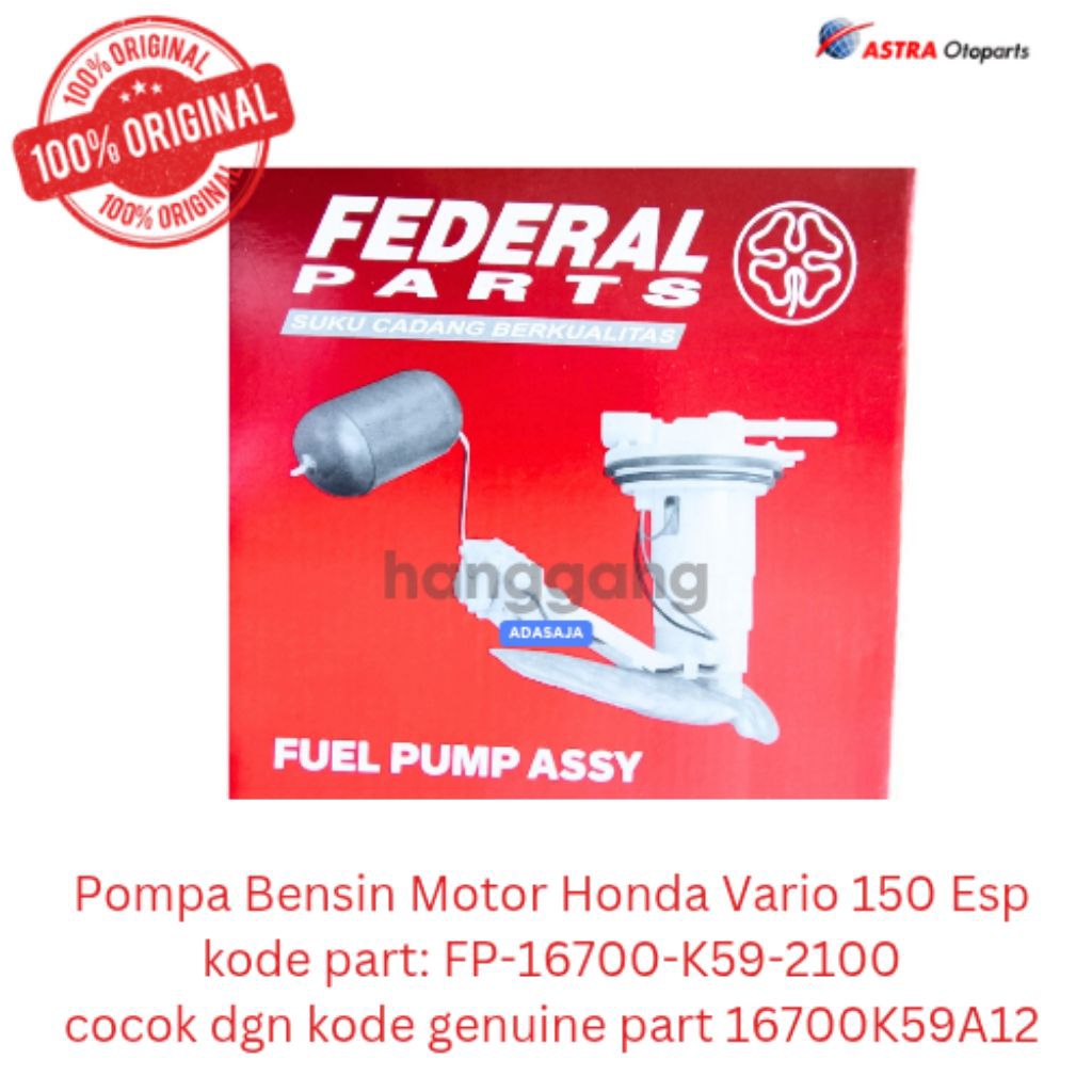 Fuel Pump Assy Vario150 Esp Ori Federal K59