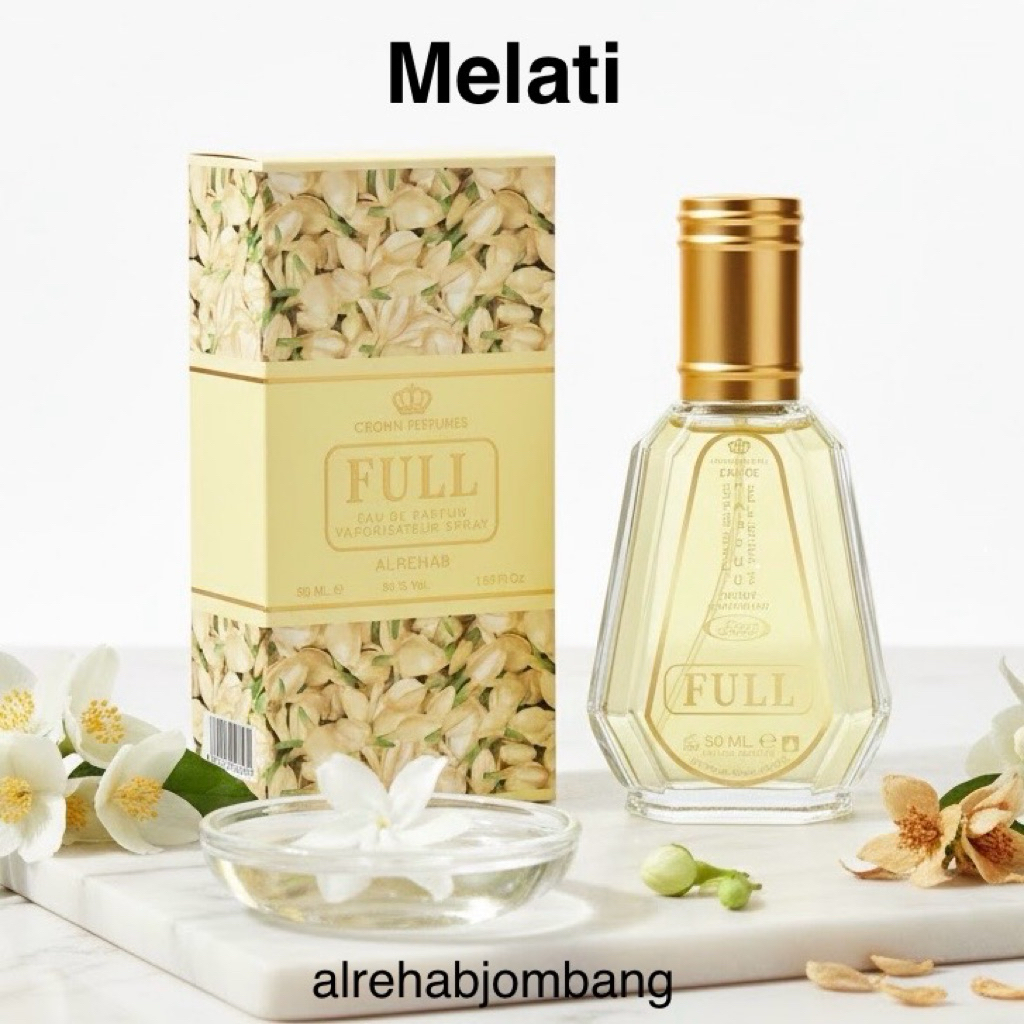 Parfum Melati Al Rehab Full 50ml Original Arab Saudi