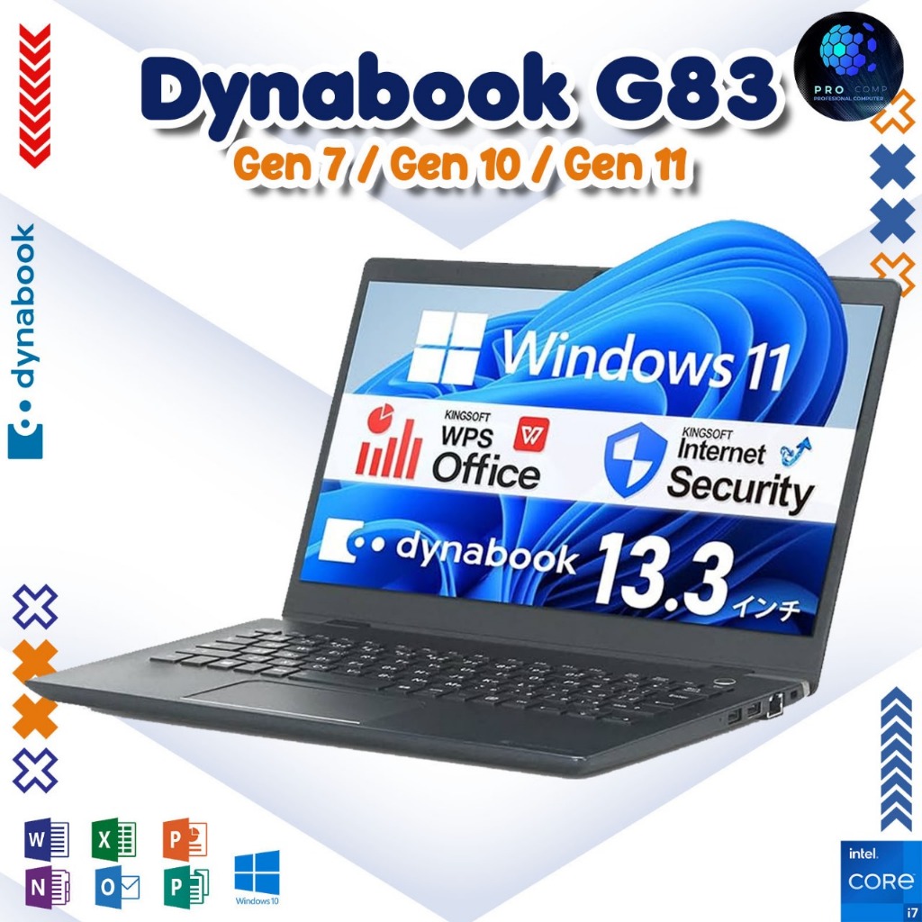 Laptop Murah Toshiba Dynabook G83 Series Intel I7 / I5 RAM 16GB 512GB Intel IRIS Bergaransi