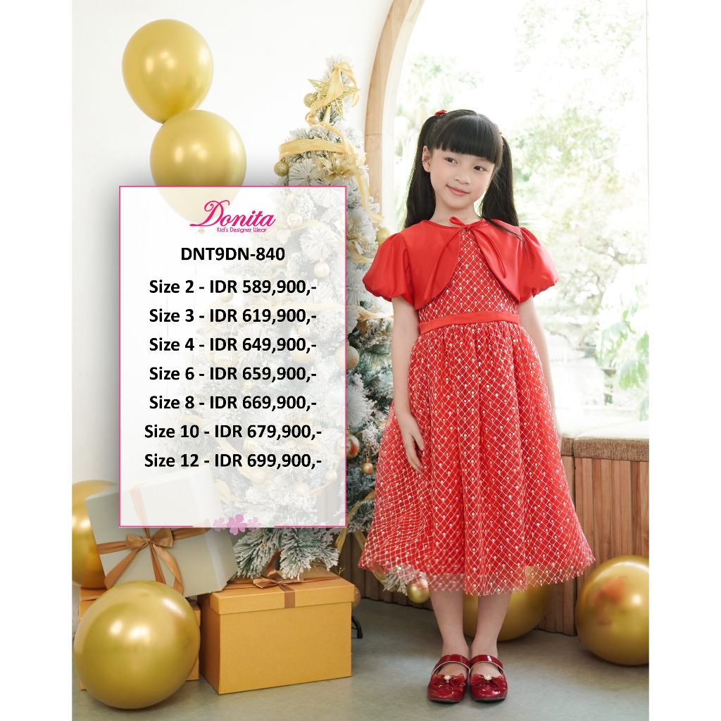 DRESS PARTY ANAK PEREMPUAN BRAND DONITA DN-840
