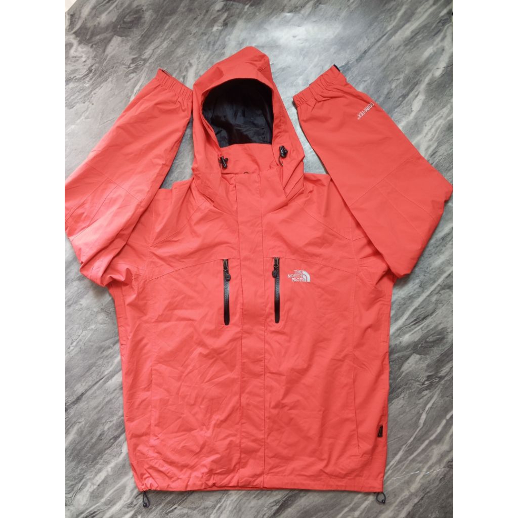 ‎Jaket TNF hoodie Outdoor Windbreaker hiking unisex merah branded