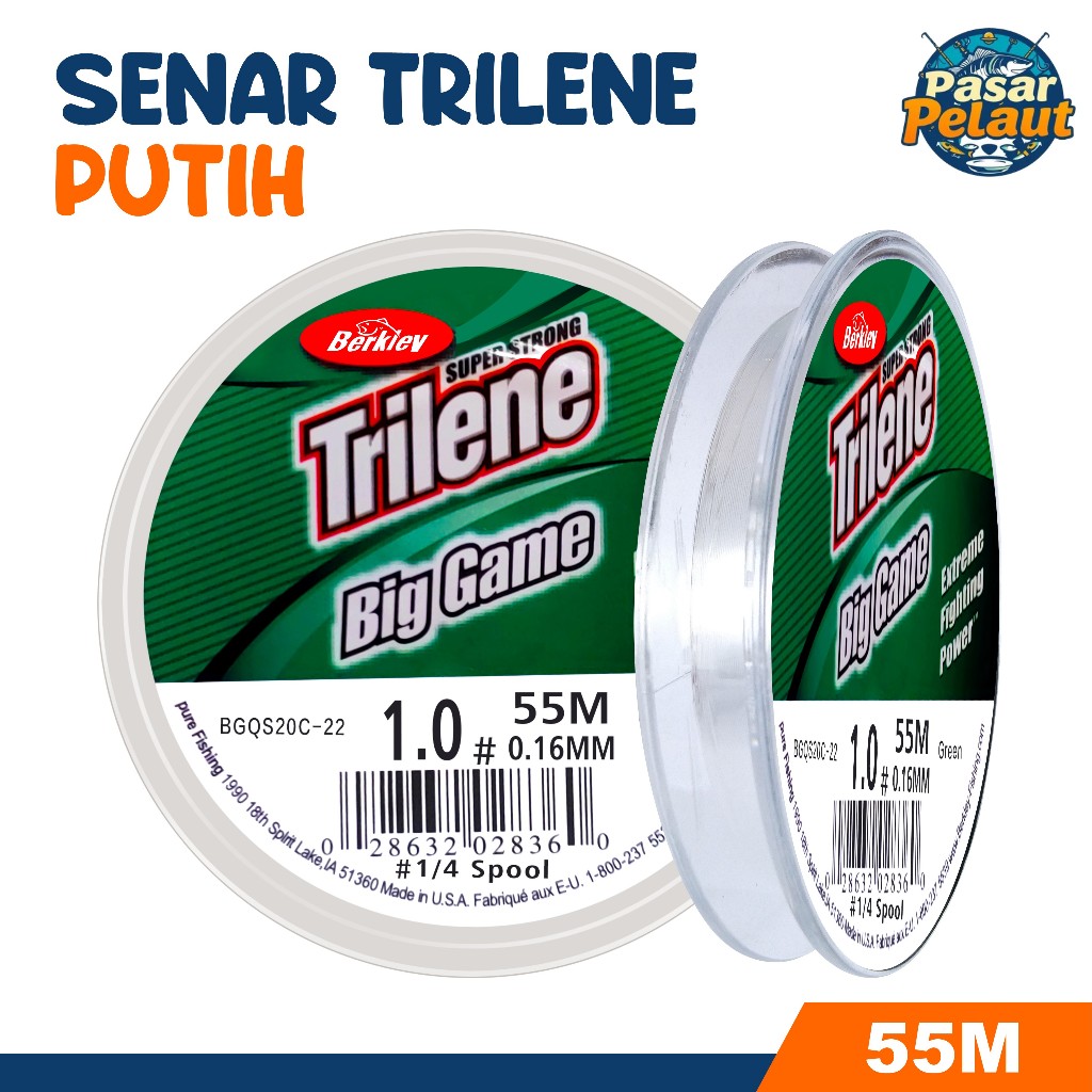 PASAR PELAUT  Pancing Trilene Putih Panjang 55m Nilon  Memancing  Pancing Ikan  Bunglon Pancing