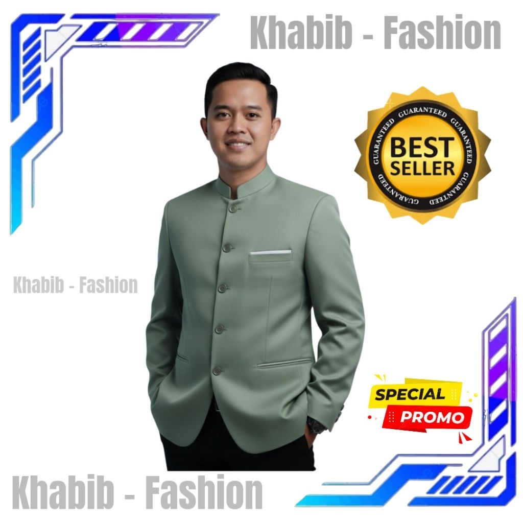 JAS KOKO JASKO MANDARIN PRIA WARNA HIJAU SAGE