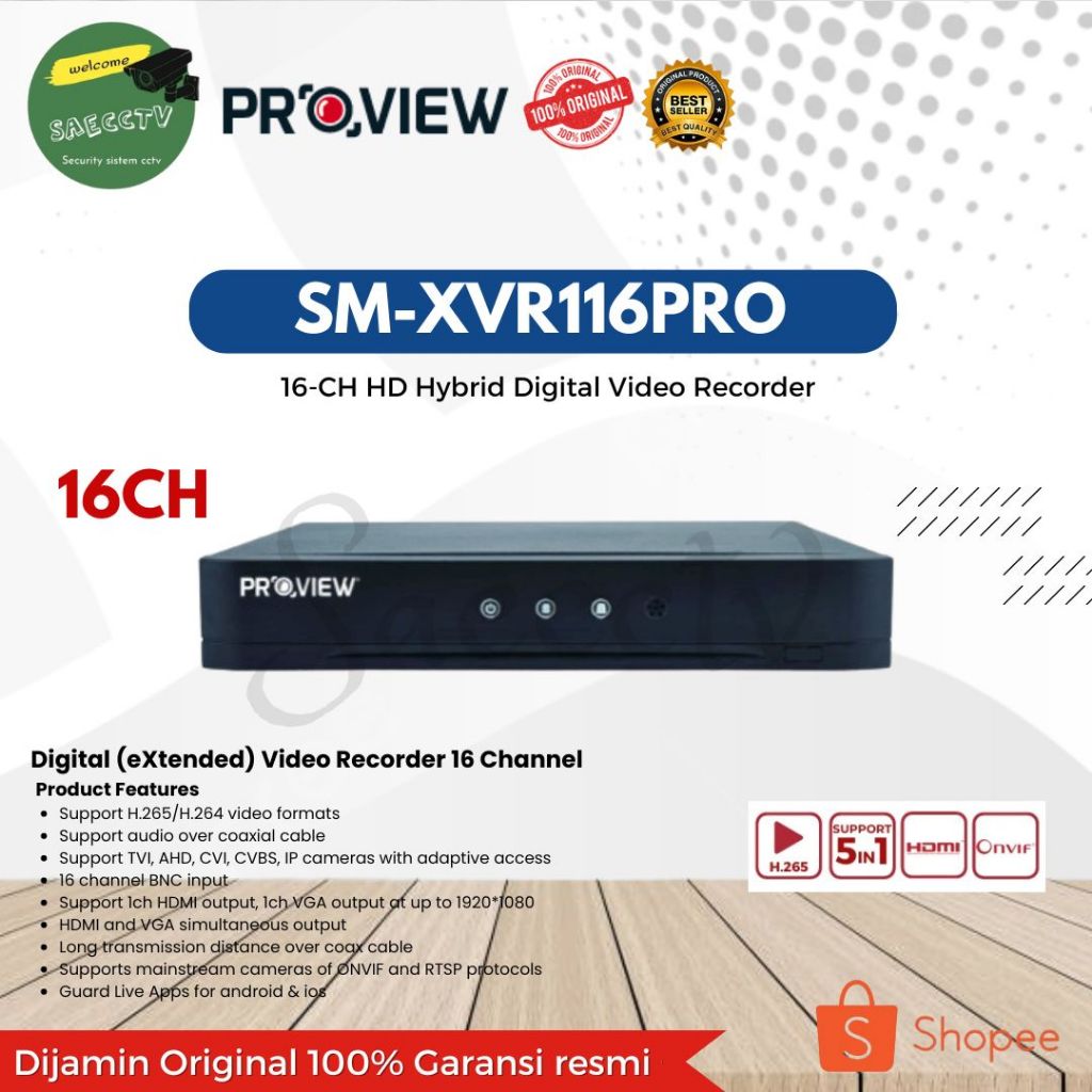 Proview DVR 16-CH HD Hybrid Digital Video Recorder/ DVR 4CH/DVR 8CH/DVR16CH