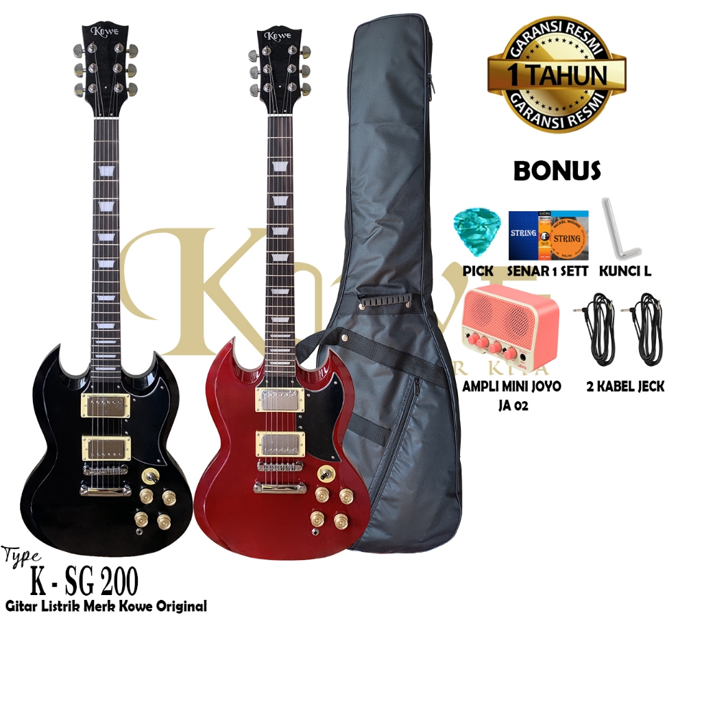 Kowe Gitar Listrik Original Merk KOWE Seri Gibson SG