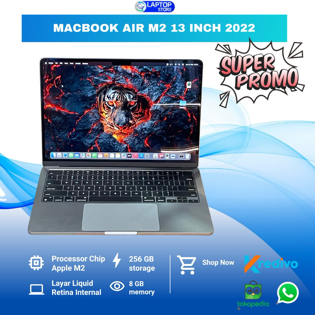 MacBook Air M2 13 inch 2022 | Chip Apple M2 | RAM 8 GB | SSD 256 GB