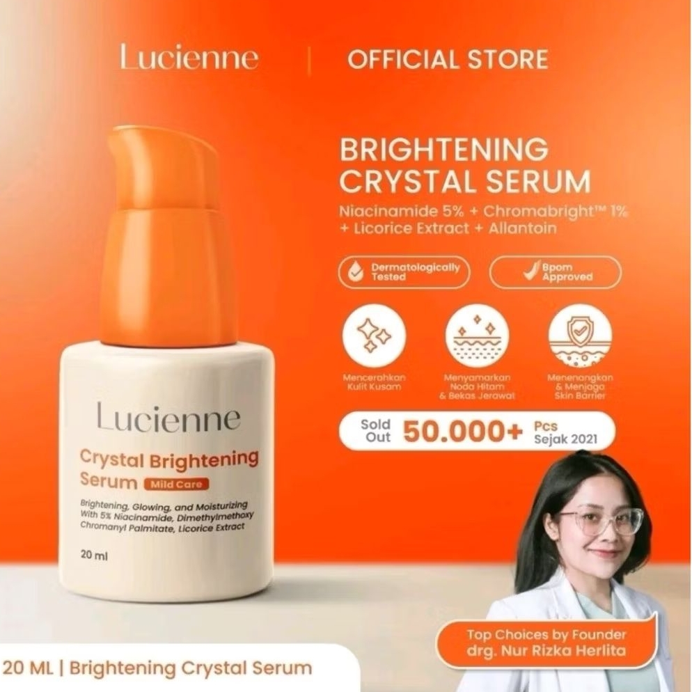 LUCIENNE SWRUM BRIGHTENING & GLOWING SERUM 20ML LUCIENNE CRYSTAL BRIGHTENING SERUM - BRIGHTENING & G