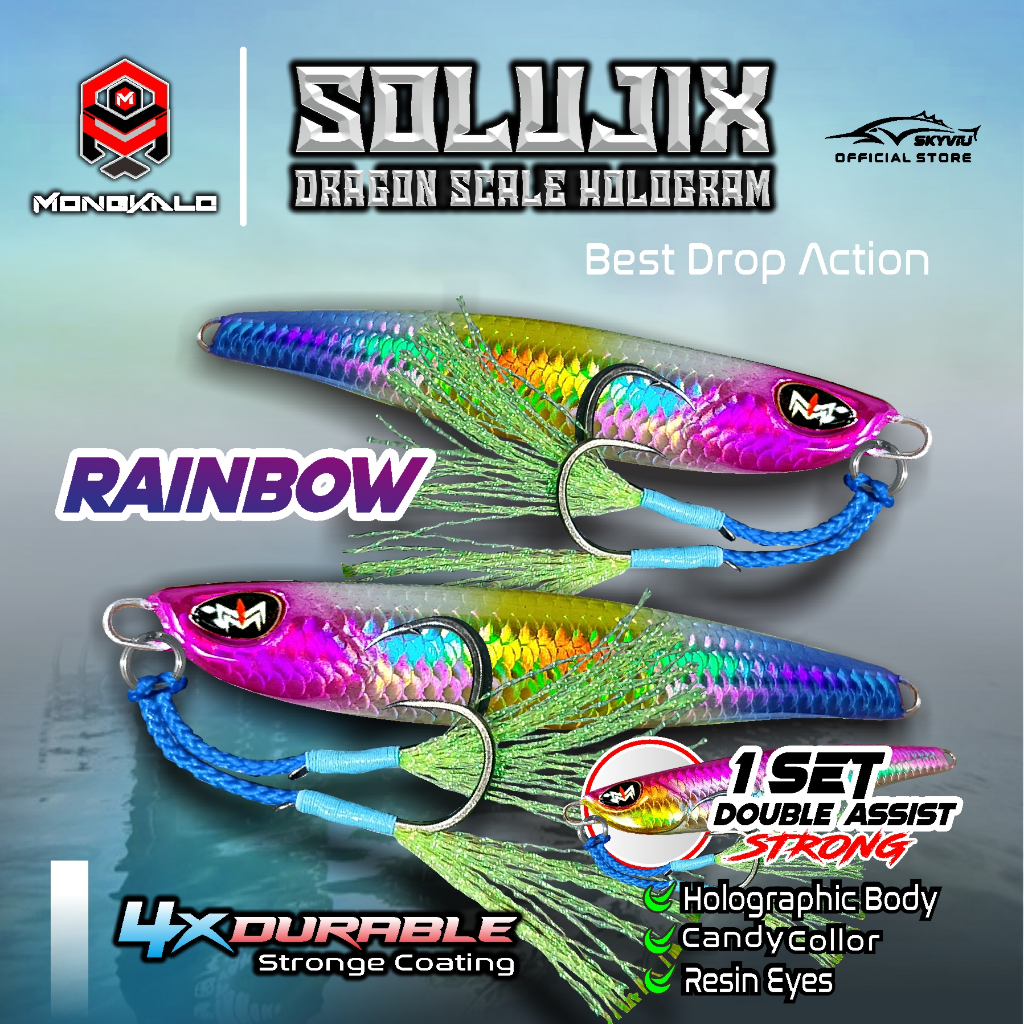 Mongkalo Solujix Sisik-Kecil noGID noMotif Candy 40 Rainbow