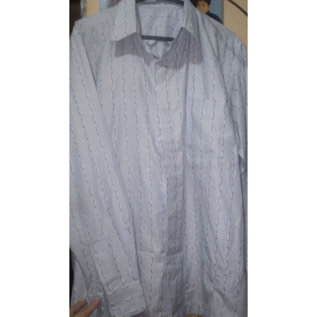 Kemeja Panjang Pria/Kemeja Pria Tangan Panjang/Kemeja Pria Salur