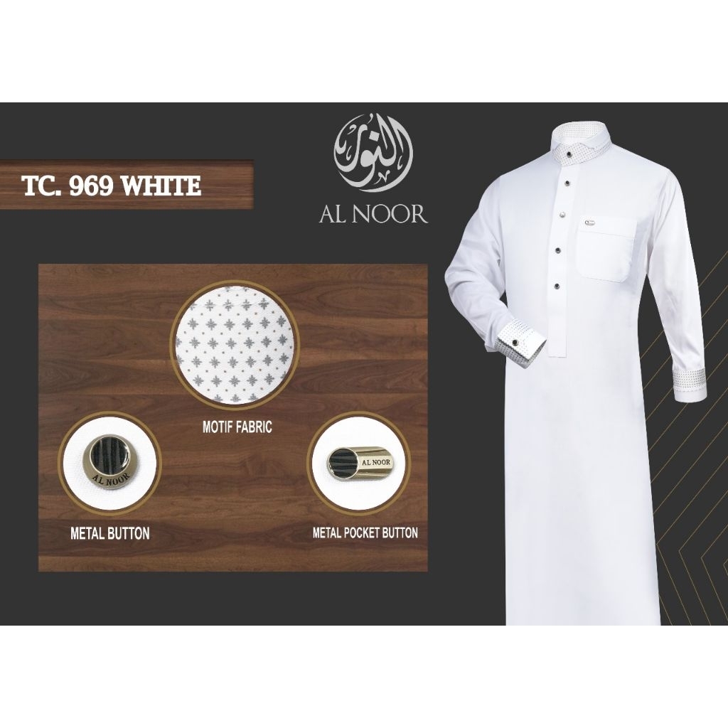Jubah putih al noor premium