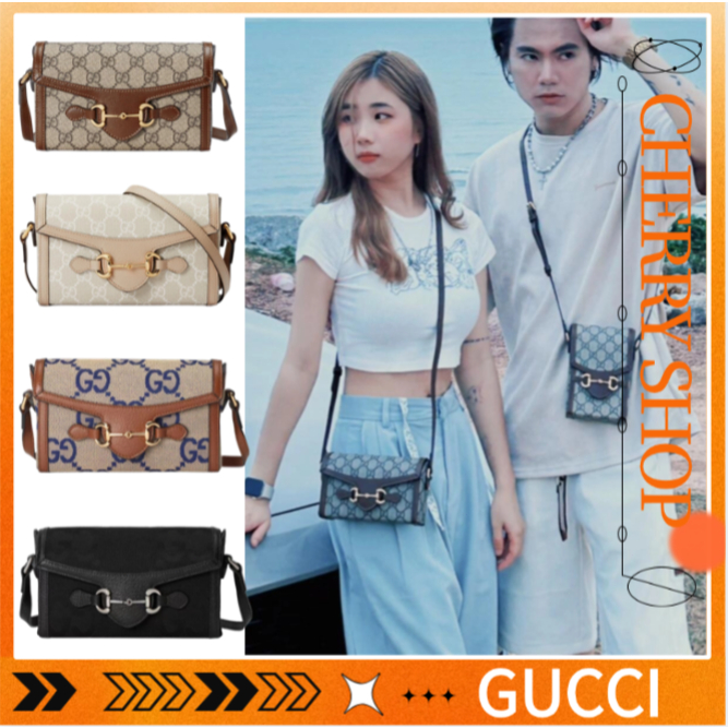 100% authentic Gucci Horsebit 1955 series mini handbag/Tas Bahu Wanita / phone bag 699296
