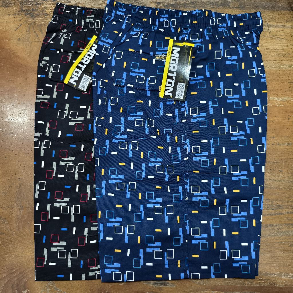 Celana Santai Pendek/Ponggol Morton Corak 3/4 ( +/-53cm )