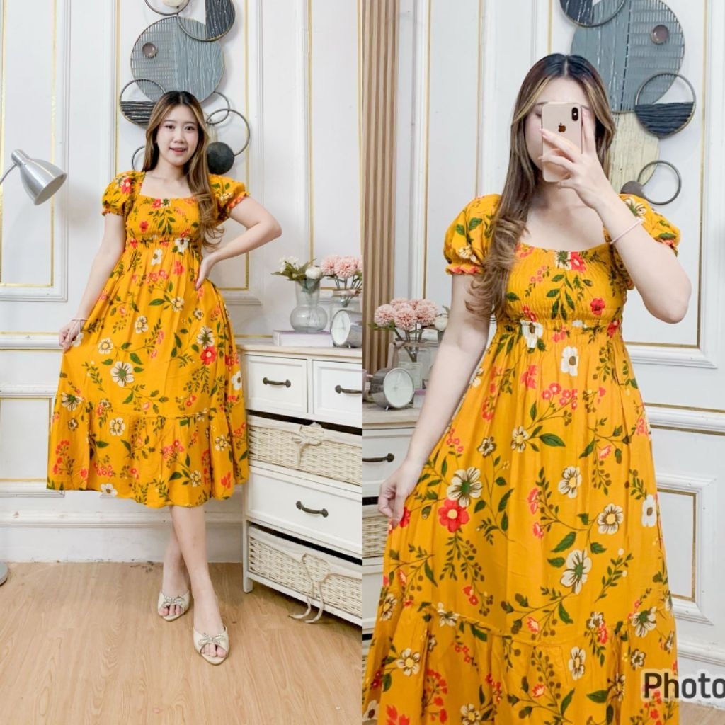 daster bali panjang kerut dada jolie