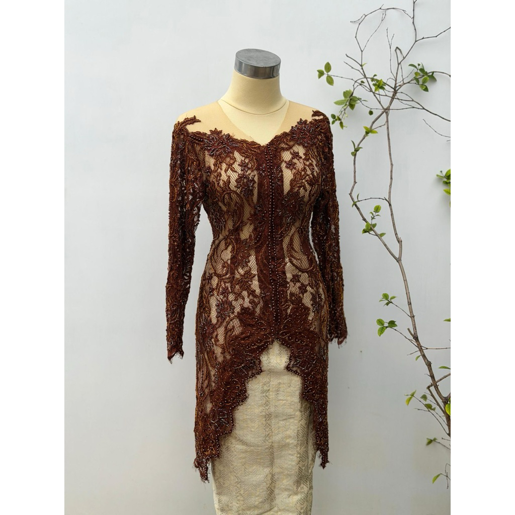 KEBAYA EKSKLUSIF MAHOGANY SEMI SABRINA