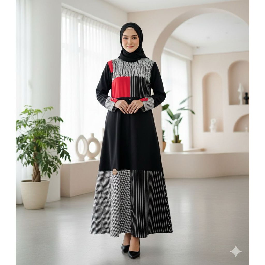 seroja by Zisheeri/Zisheeri terbaru /Gamis Lebaran Kekinian /Gamis Katun Terbaru