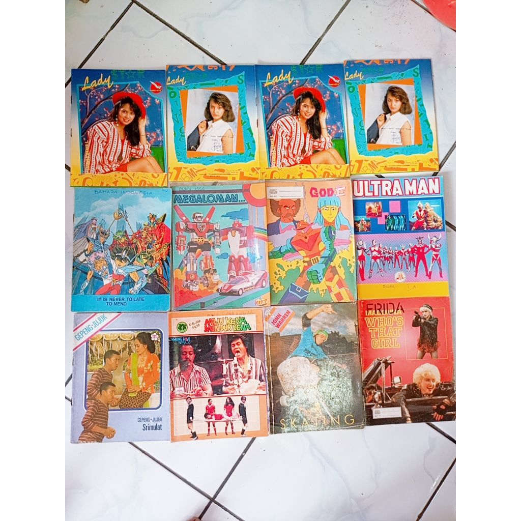 Paket buku tulis jadul 12 pcs