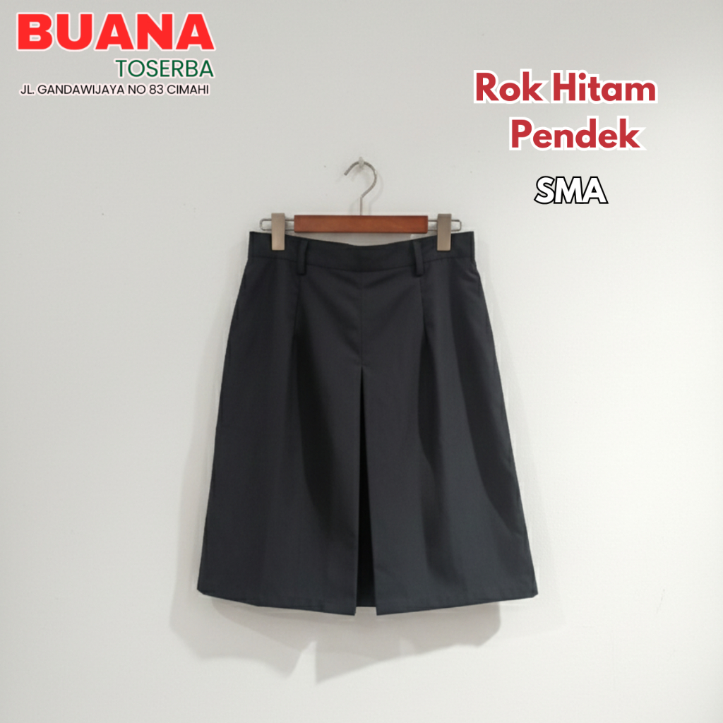 Rok SMA Pendek Span Hitam