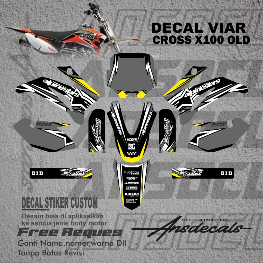 Stiker Viar Cross X 100 Stiker Mini Trail Viar Cross X 100 New Stiker Mini Trail