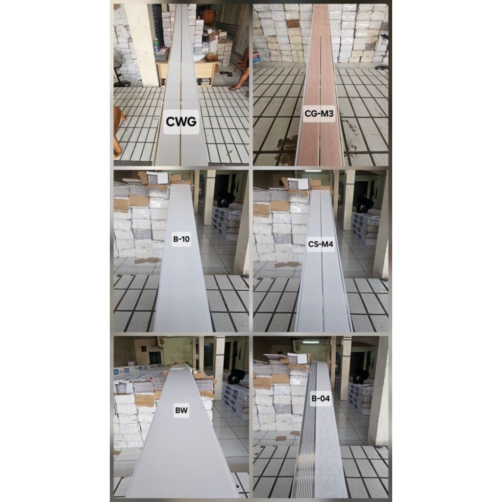 plafon pvc glosy tebal 8mm 6m