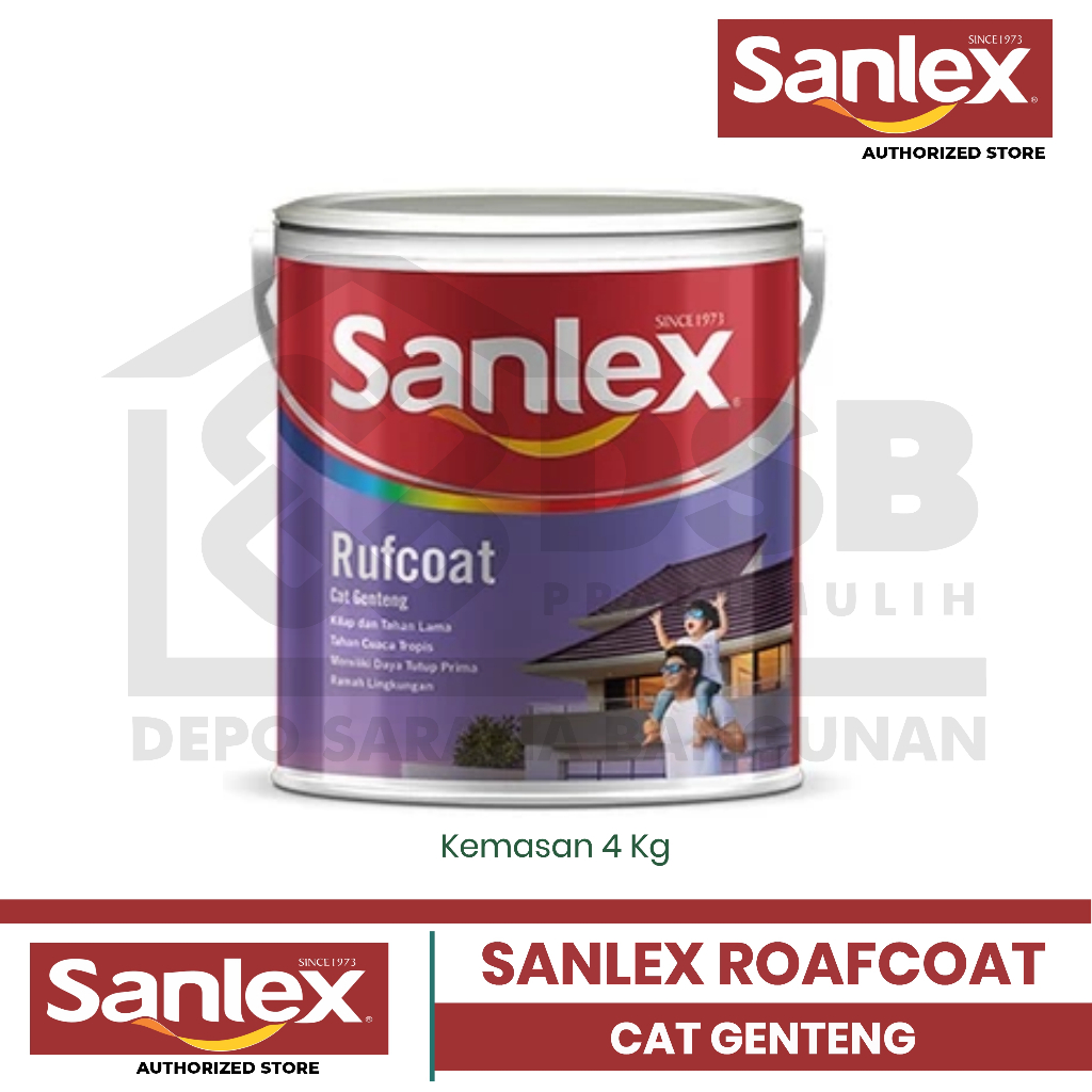 SANLEX RUFCOAT Cat Genteng Kemasan 4 Kg